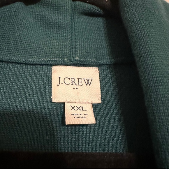 J Crew Chelsea Cotton Sweater Blazer Jacket size XXL Green - Picture 6 of 8